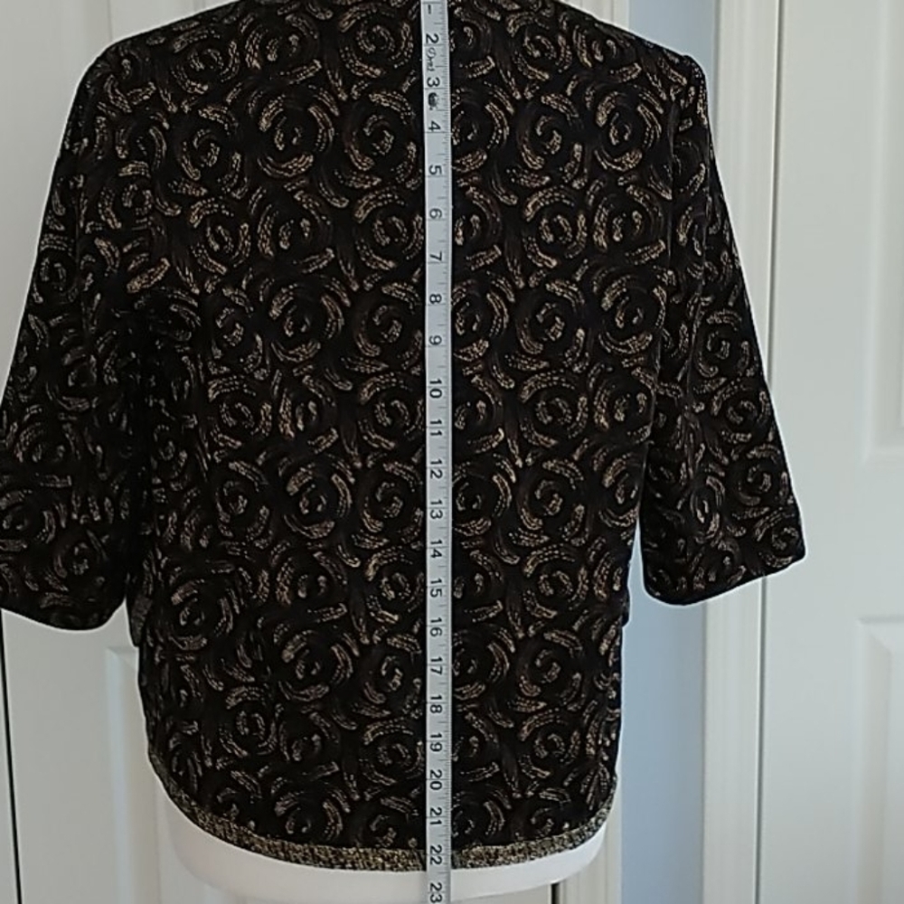 Couture Imports Vintage Black/Gold Jacket M - Picture 10 of 15